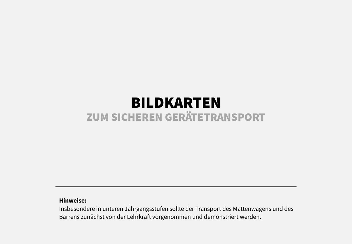 Geräteführerschein: Bildkarten & Begleitmaterial für den Sportunterricht