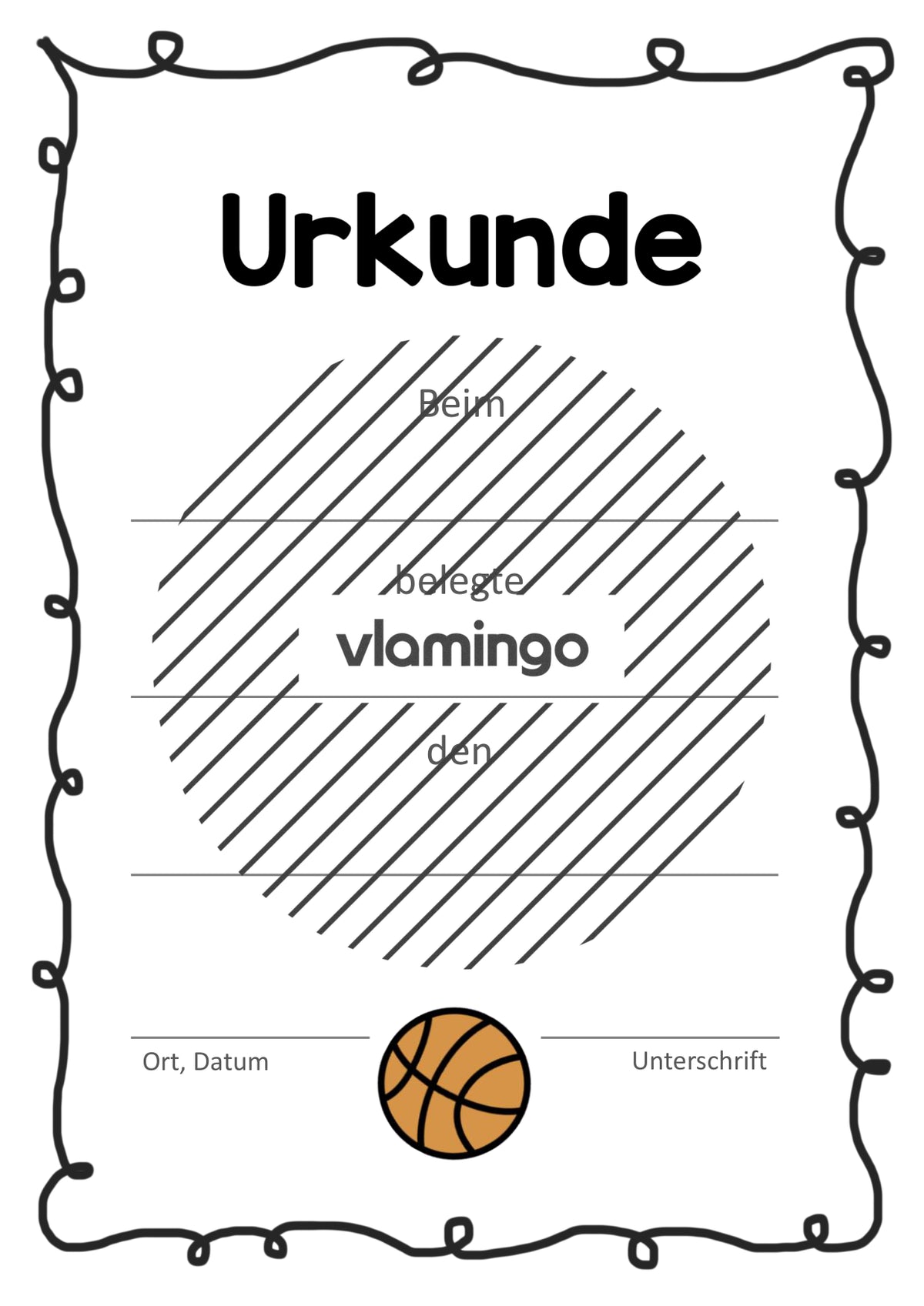 Basketball - 12 Urkunden-Vorlagen für Turniere & Wettbewerbe [editierbar]