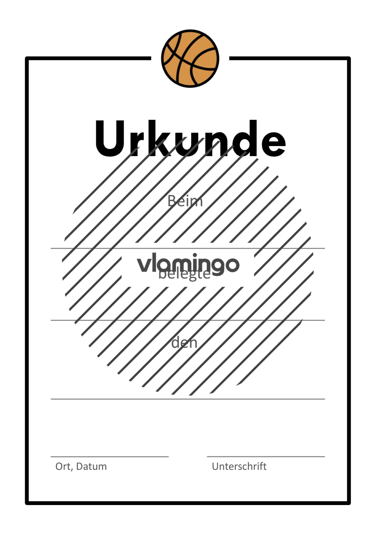 Basketball - 12 Urkunden-Vorlagen für Turniere & Wettbewerbe [editierbar]