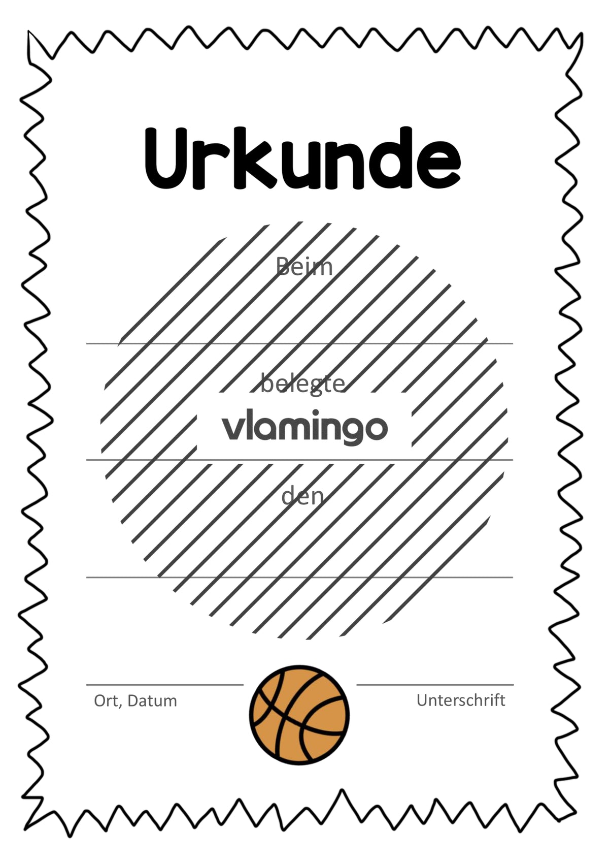 Basketball - 12 Urkunden-Vorlagen für Turniere & Wettbewerbe [editierbar]