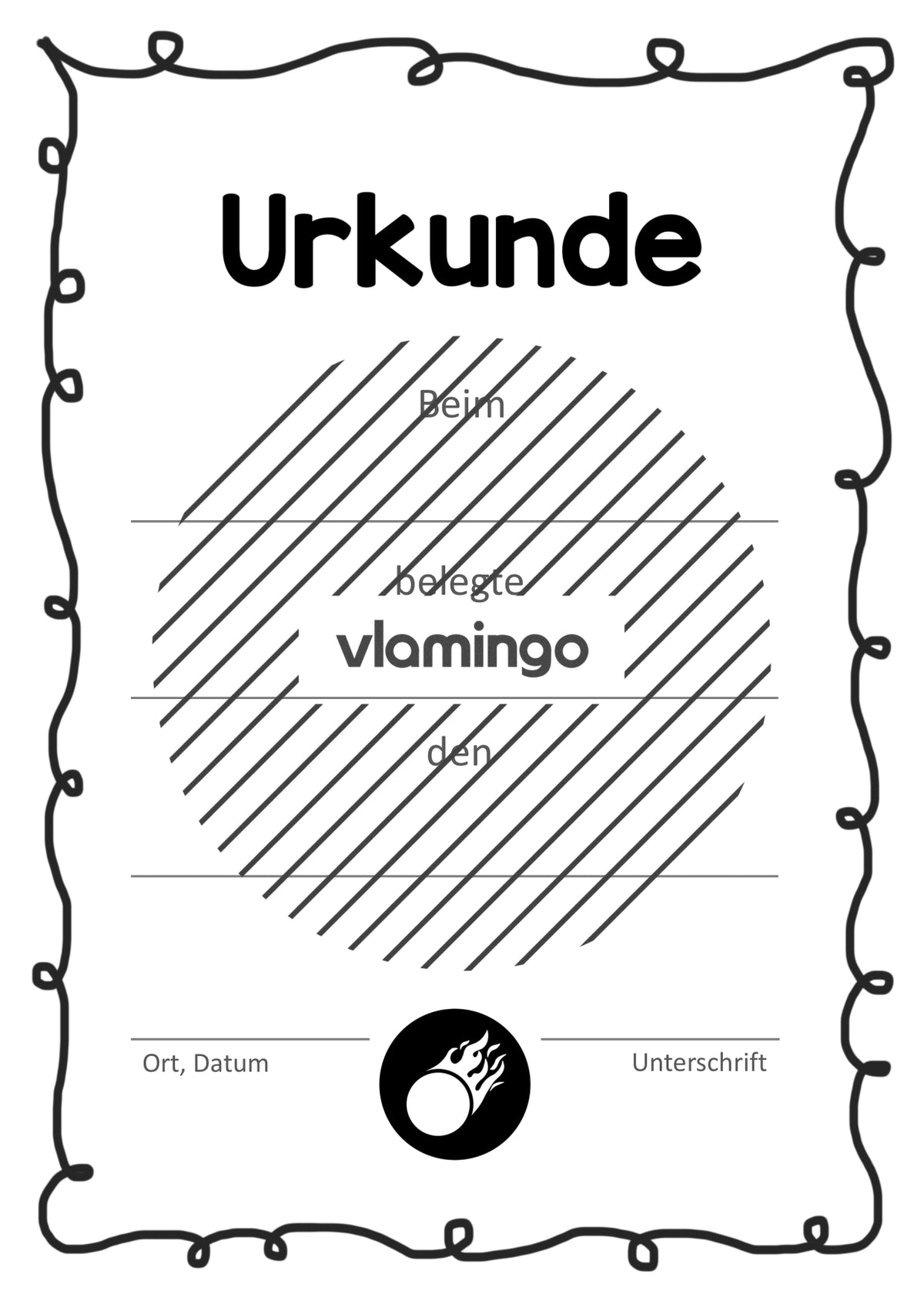 Brennball - 12 Urkunden-Vorlagen für Turniere [editierbar]