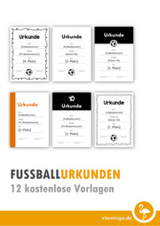 Fußball - 12 Urkunden-Vorlagen für Turniere und Wettbewerbe [editierbar]