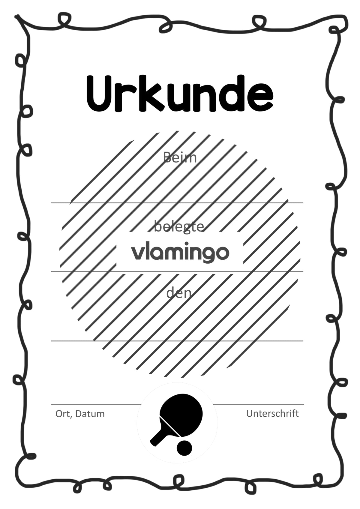 Tischtennis - 12 Urkunden-Vorlagen für Turniere & Wettbewerbe [editierbar]