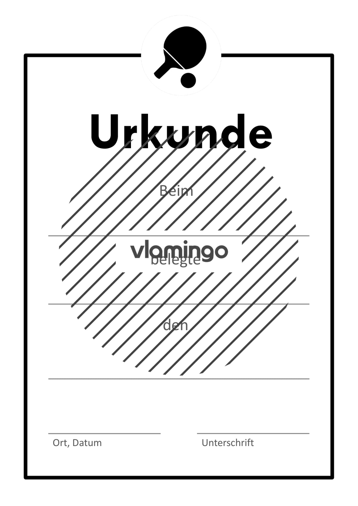 Tischtennis - 12 Urkunden-Vorlagen für Turniere & Wettbewerbe [editierbar]