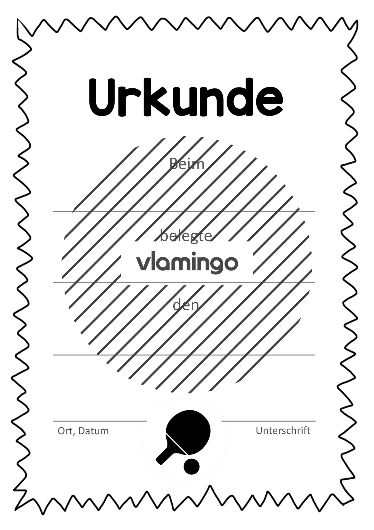Tischtennis - 12 Urkunden-Vorlagen für Turniere & Wettbewerbe [editierbar]