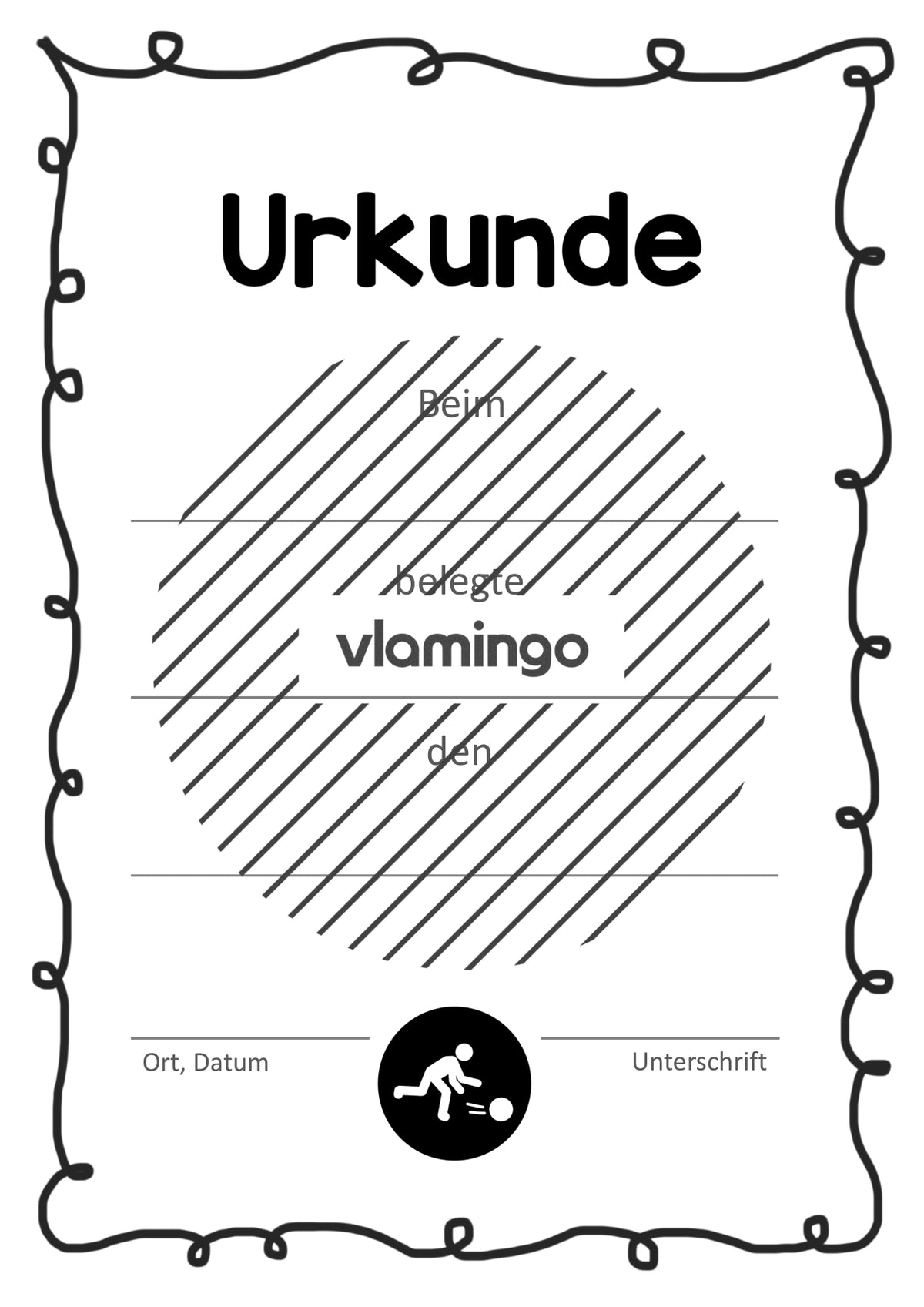 Boßeln - 12 Urkunden-Vorlagen für Turniere & Wettbewerbe [editierbar]