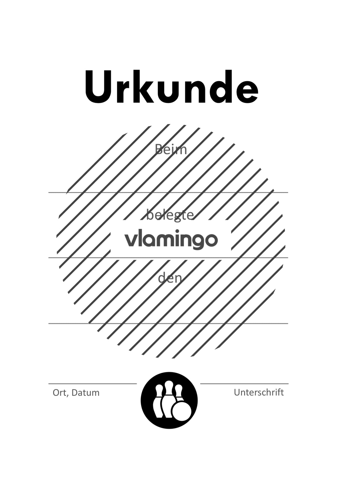 Kegeln - 12 Urkunden-Vorlagen für Turniere & Wettbewerbe [editierbar]