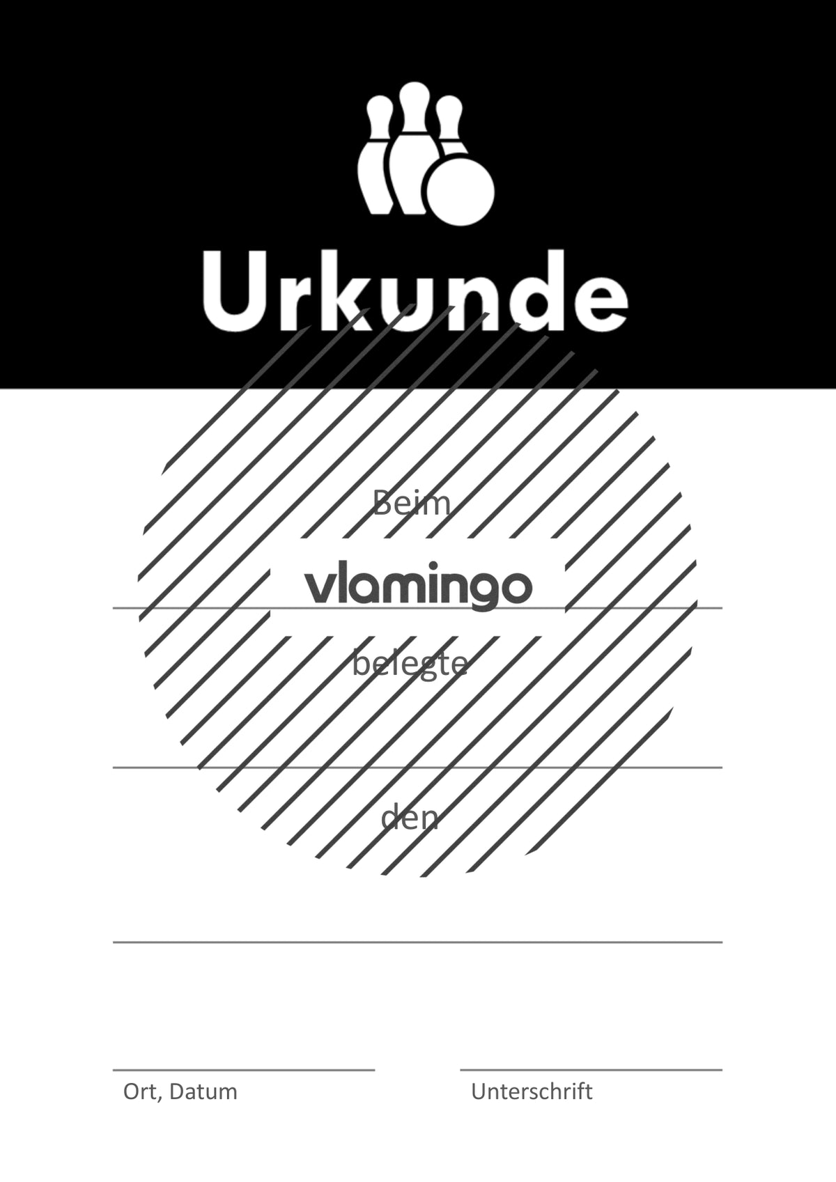 Kegeln - 12 Urkunden-Vorlagen für Turniere & Wettbewerbe [editierbar]