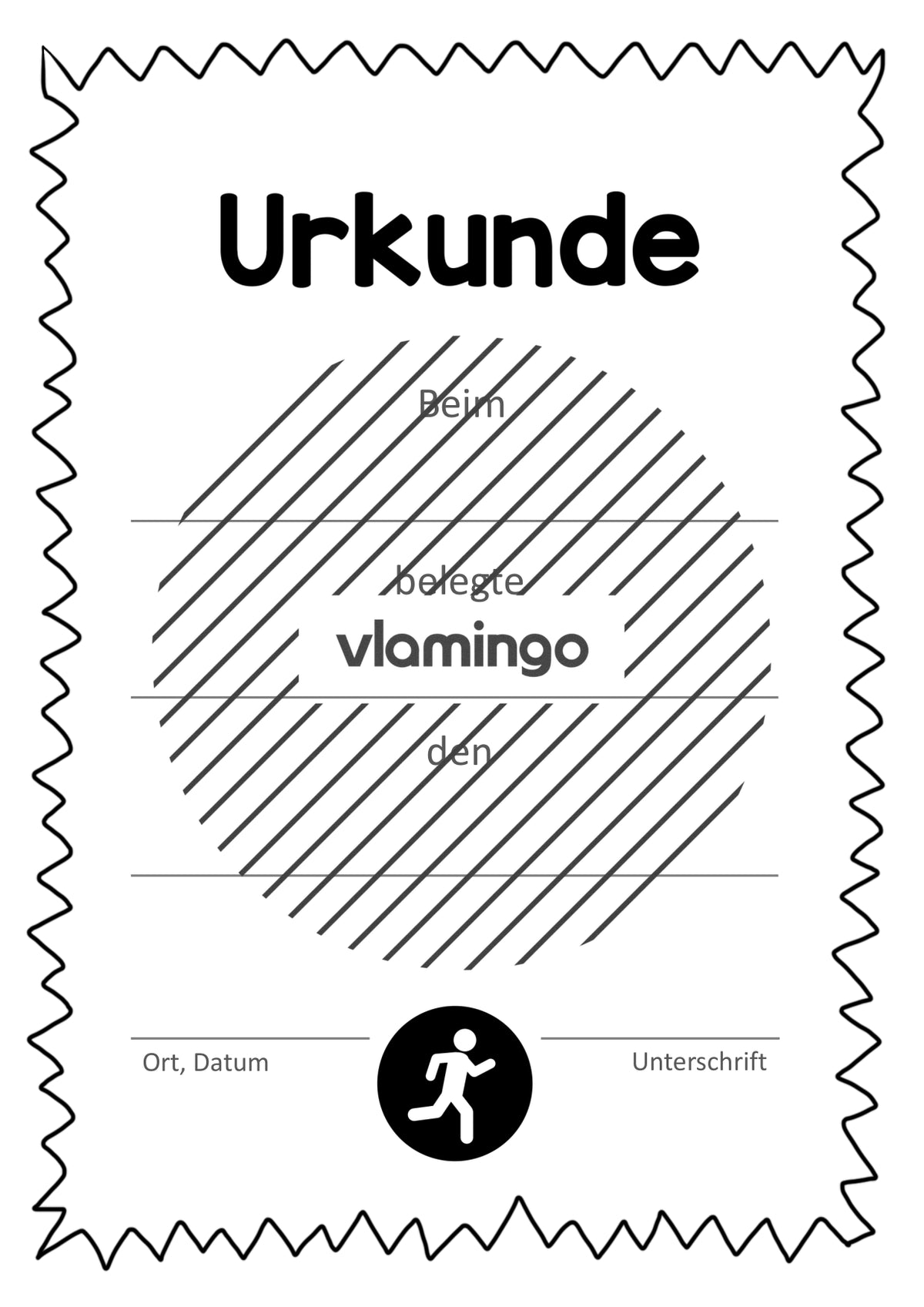 Laufwettbewerb - 12 Urkunden-Vorlagen für Turniere & Wettbewerbe [editierbar]