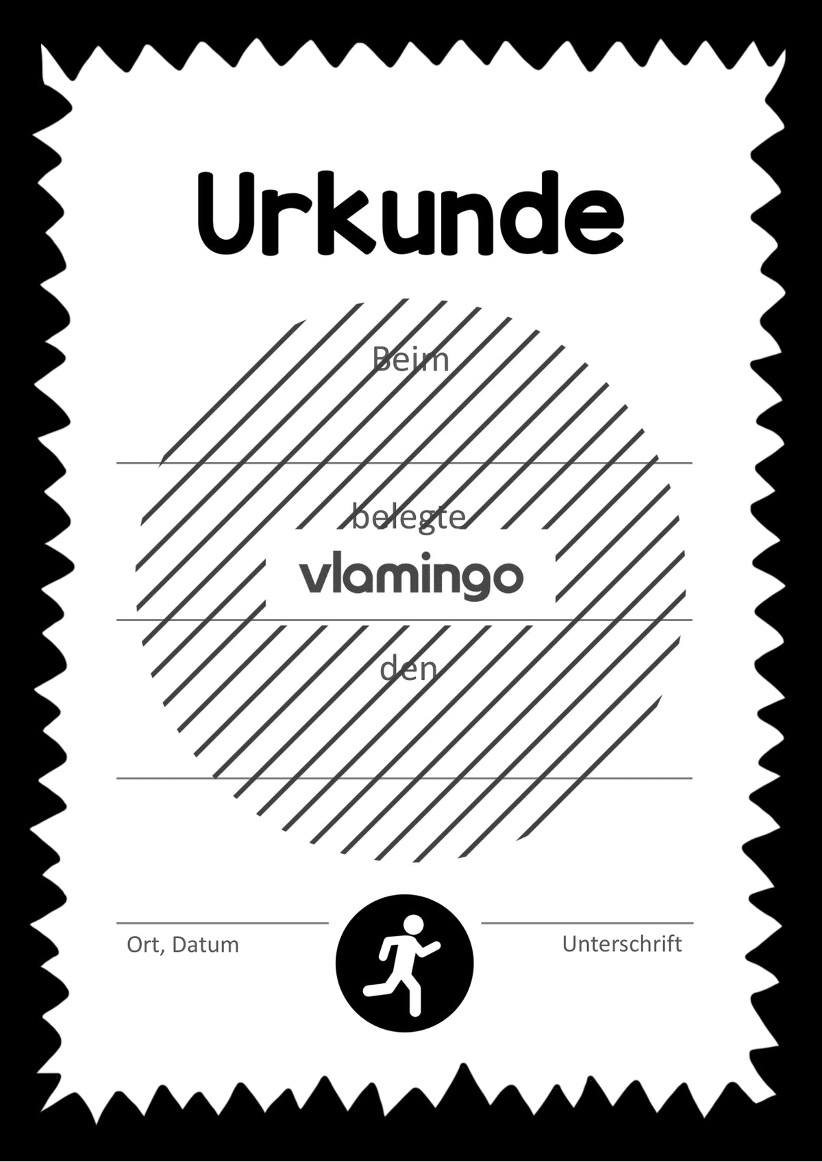 Laufwettbewerb - 12 Urkunden-Vorlagen für Turniere & Wettbewerbe [editierbar]
