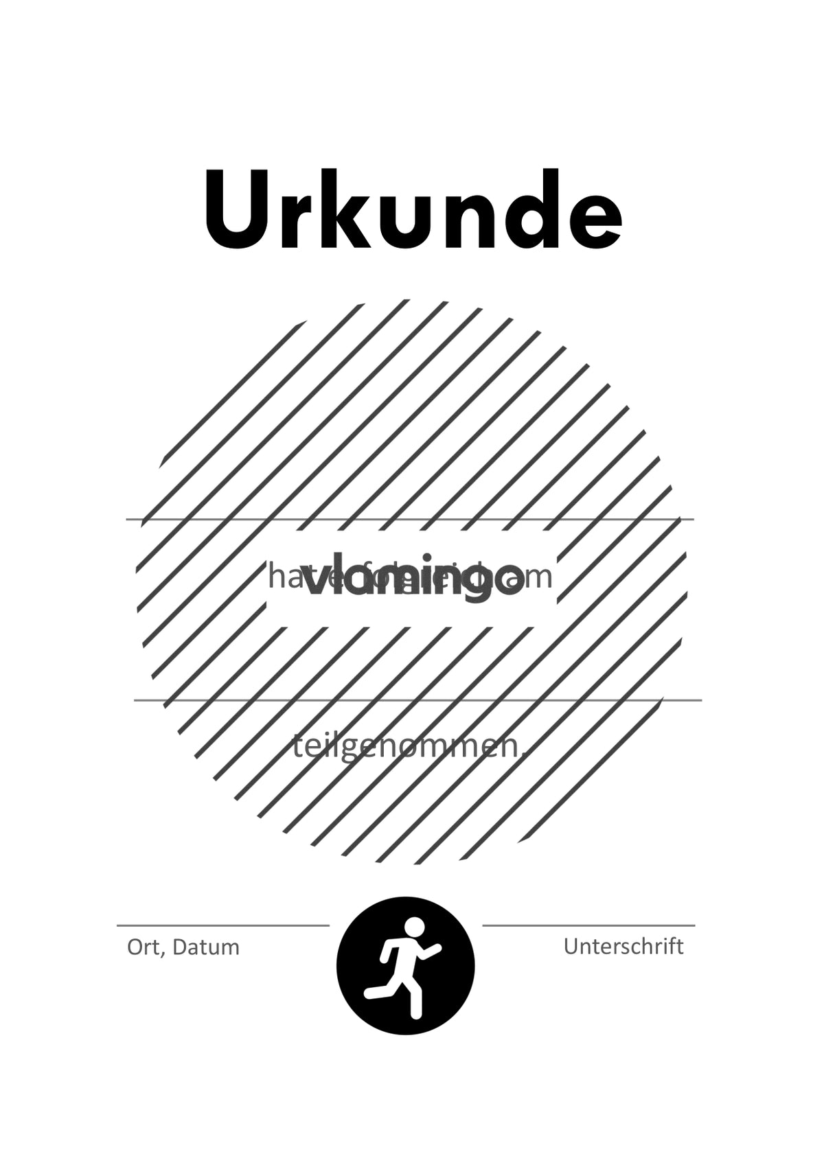 Laufwettbewerb - 12 Urkunden-Vorlagen für Turniere & Wettbewerbe [editierbar]