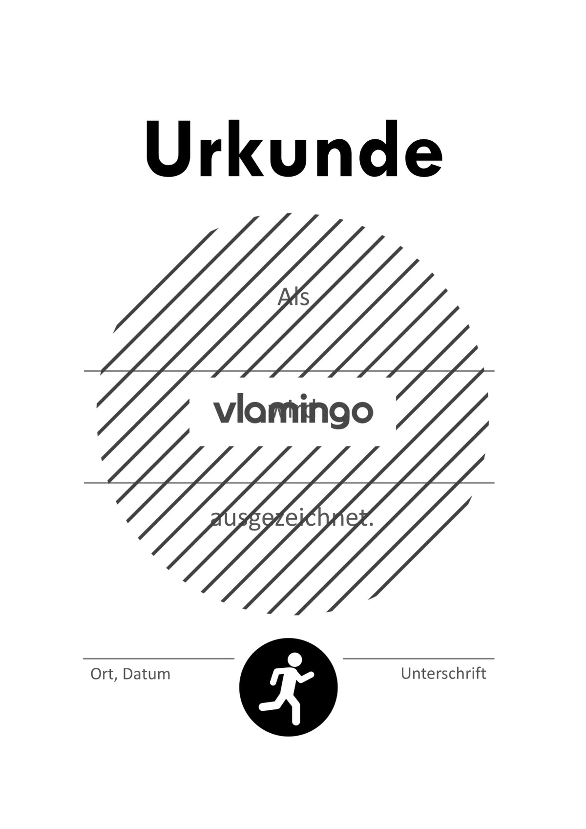 Laufwettbewerb - 12 Urkunden-Vorlagen für Turniere & Wettbewerbe [editierbar]