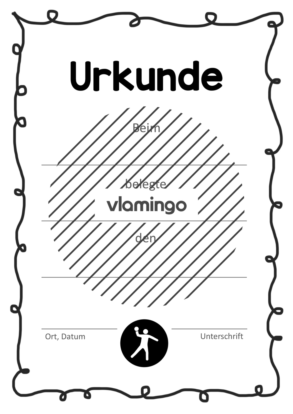 Völkerball - 12 Urkunden-Vorlagen für Turniere und Wettbewerbe [editierbar]
