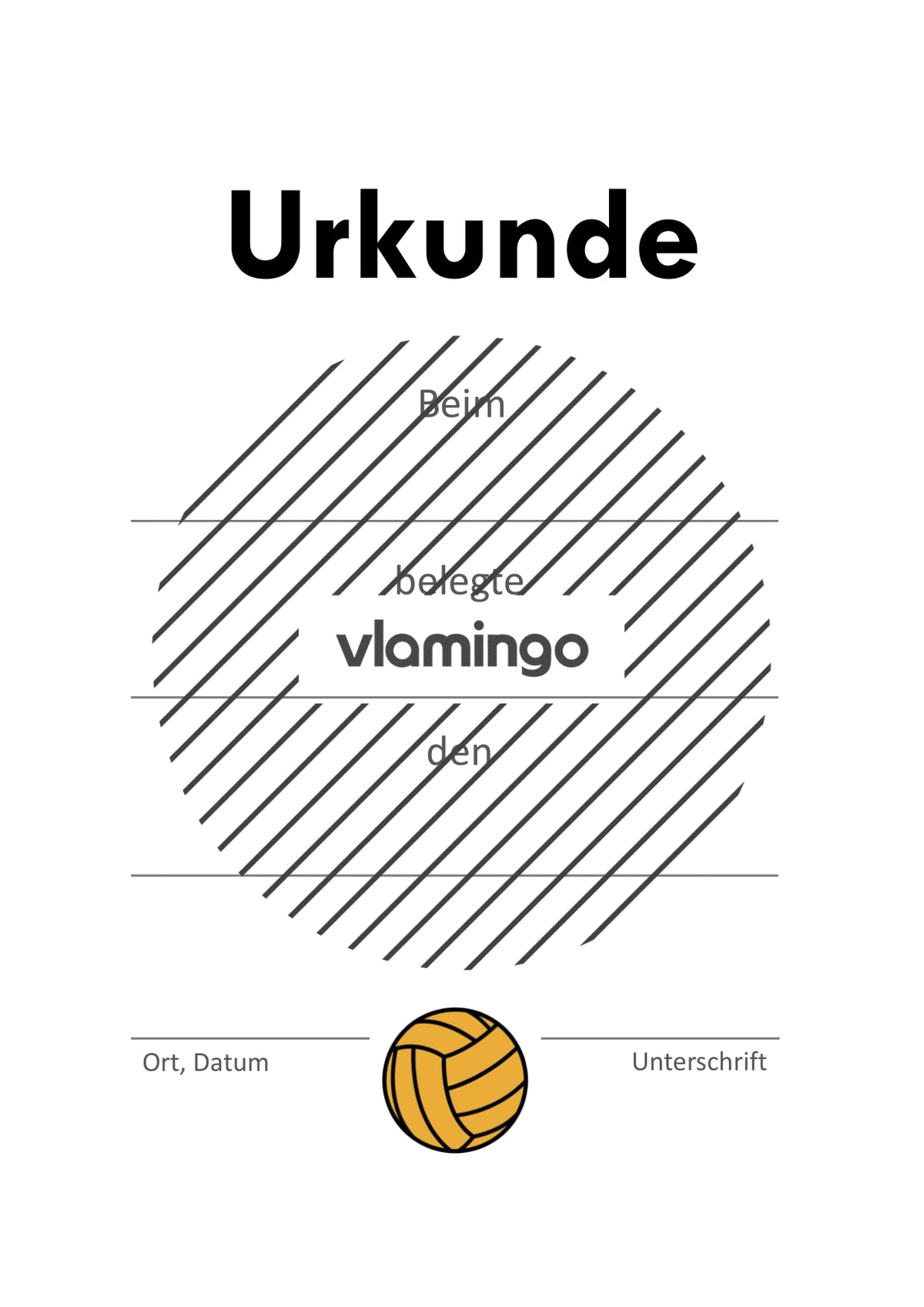 Volleyball - 12 Urkunden-Vorlagen für Turniere und Wettbewerbe [editierbar]