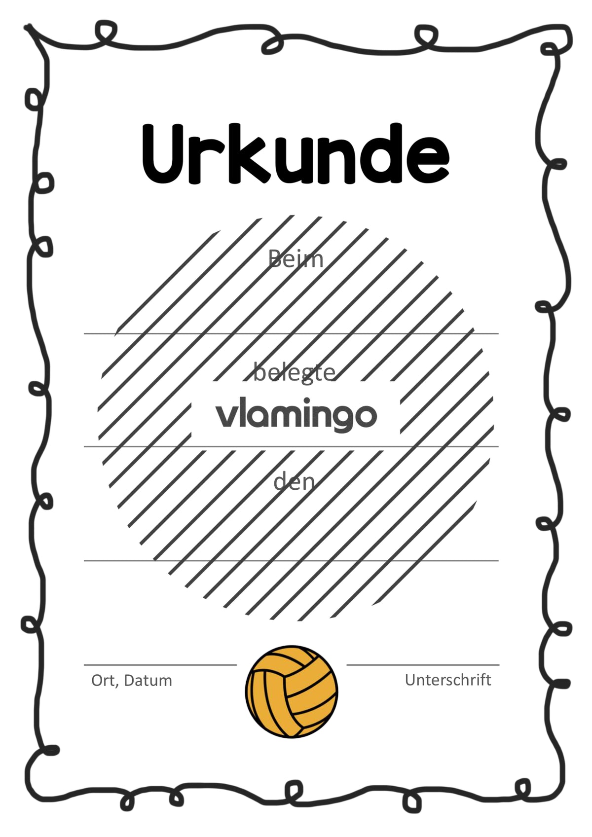 Volleyball - 12 Urkunden-Vorlagen für Turniere und Wettbewerbe [editierbar]