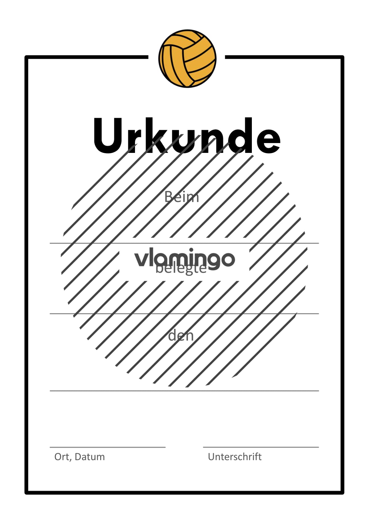 Volleyball - 12 Urkunden-Vorlagen für Turniere und Wettbewerbe [editierbar]