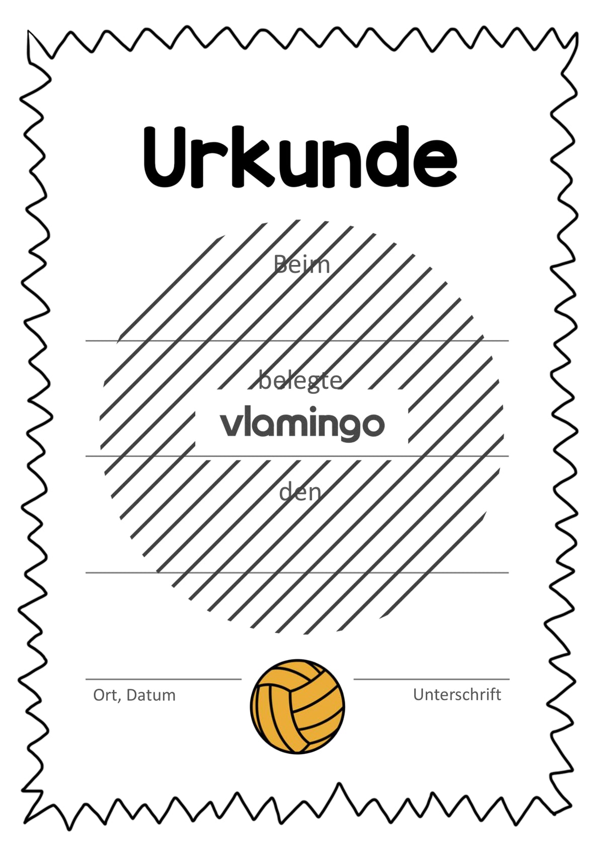 Volleyball - 12 Urkunden-Vorlagen für Turniere und Wettbewerbe [editierbar]