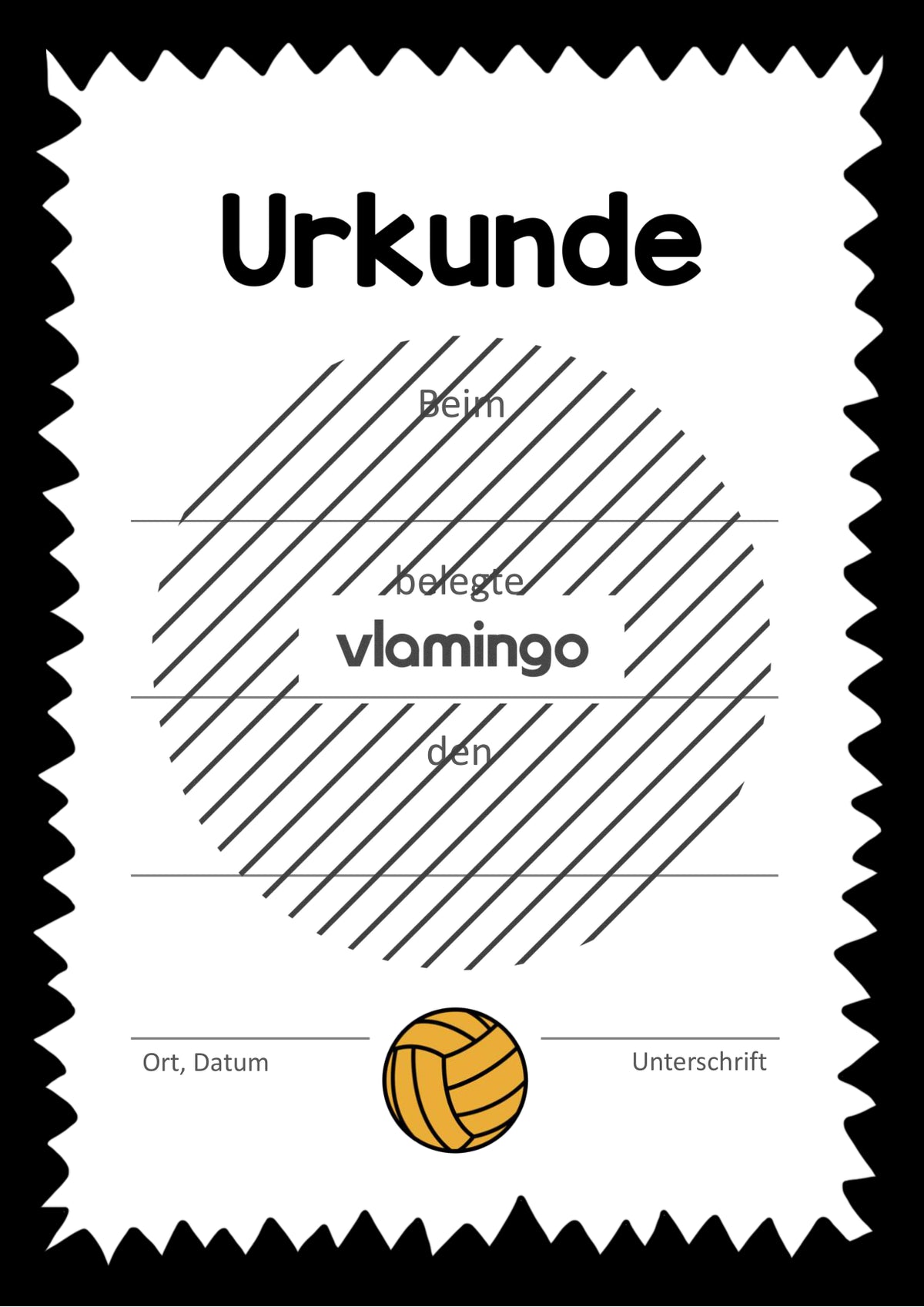 Volleyball - 12 Urkunden-Vorlagen für Turniere und Wettbewerbe [editierbar]