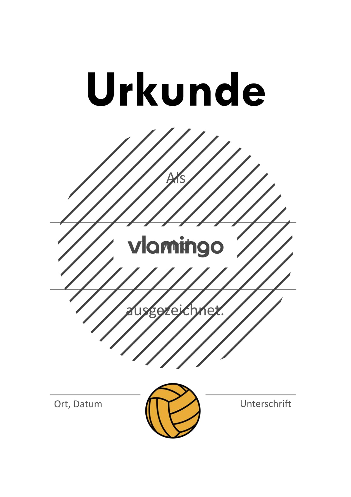 Volleyball - 12 Urkunden-Vorlagen für Turniere und Wettbewerbe [editierbar]
