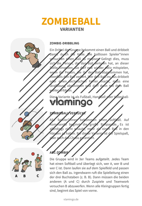 Zombieball: 13 variantes para la clase de educación física (balón de tela)