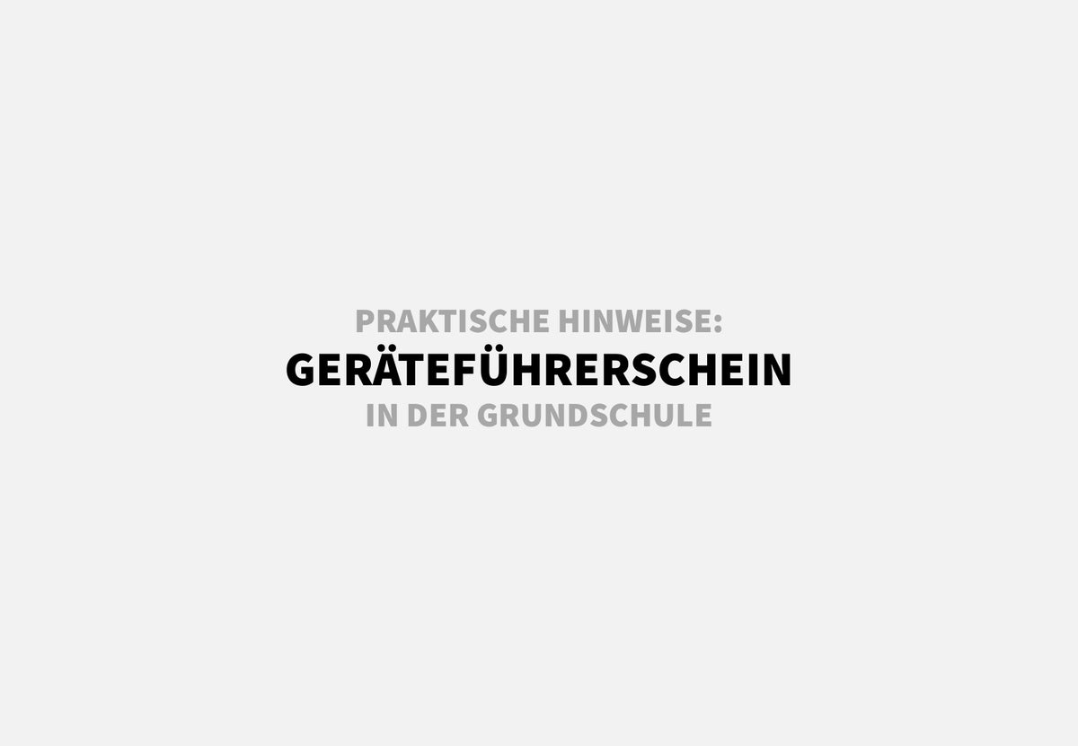 Geräteführerschein: Bildkarten & Begleitmaterial für den Sportunterricht