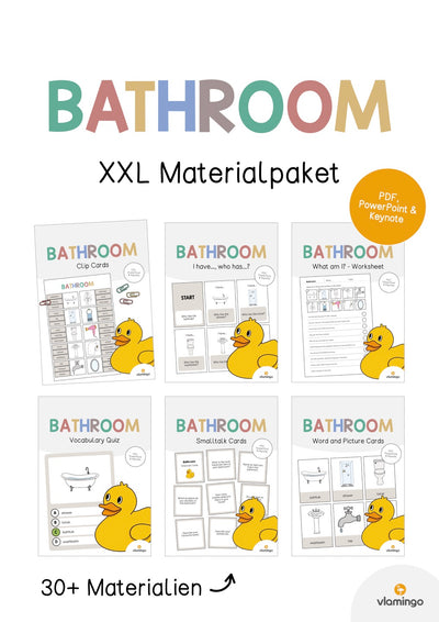 Bathroom / Badezimmer: XXL Materialpaket für den Englischunterricht