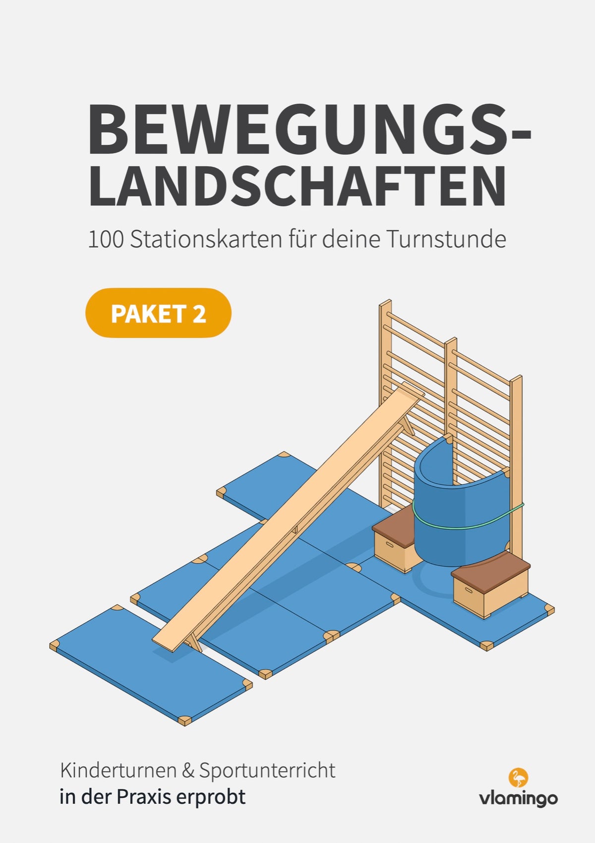 Bewegungslandschaften: 100 Stationskarten (Kinderturnen & Sportunterricht) – Paket 2