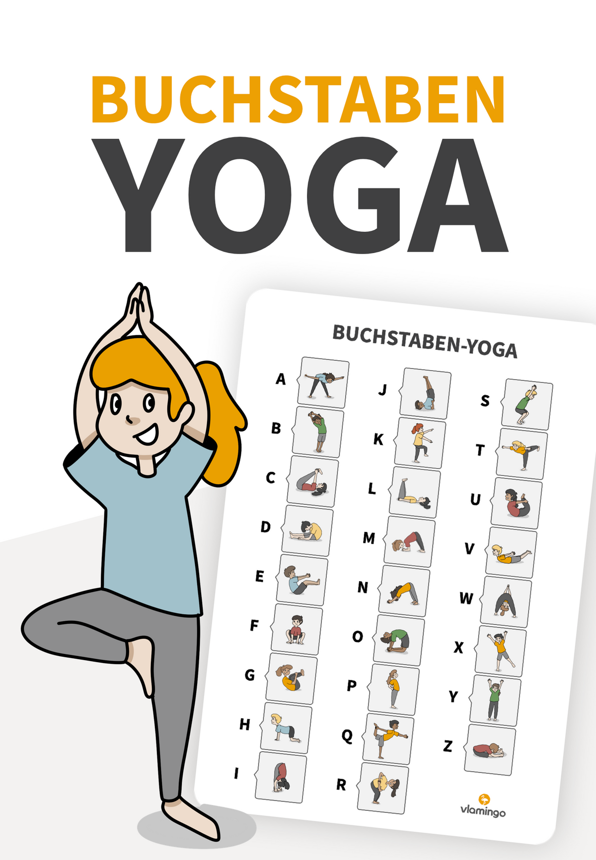 Buchstaben-Yoga für die Schule und zuhause