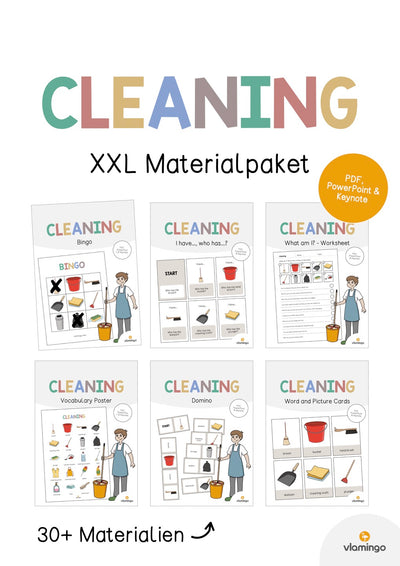 Cleaning / Putzen: XXL Materialpaket für den Englischunterricht