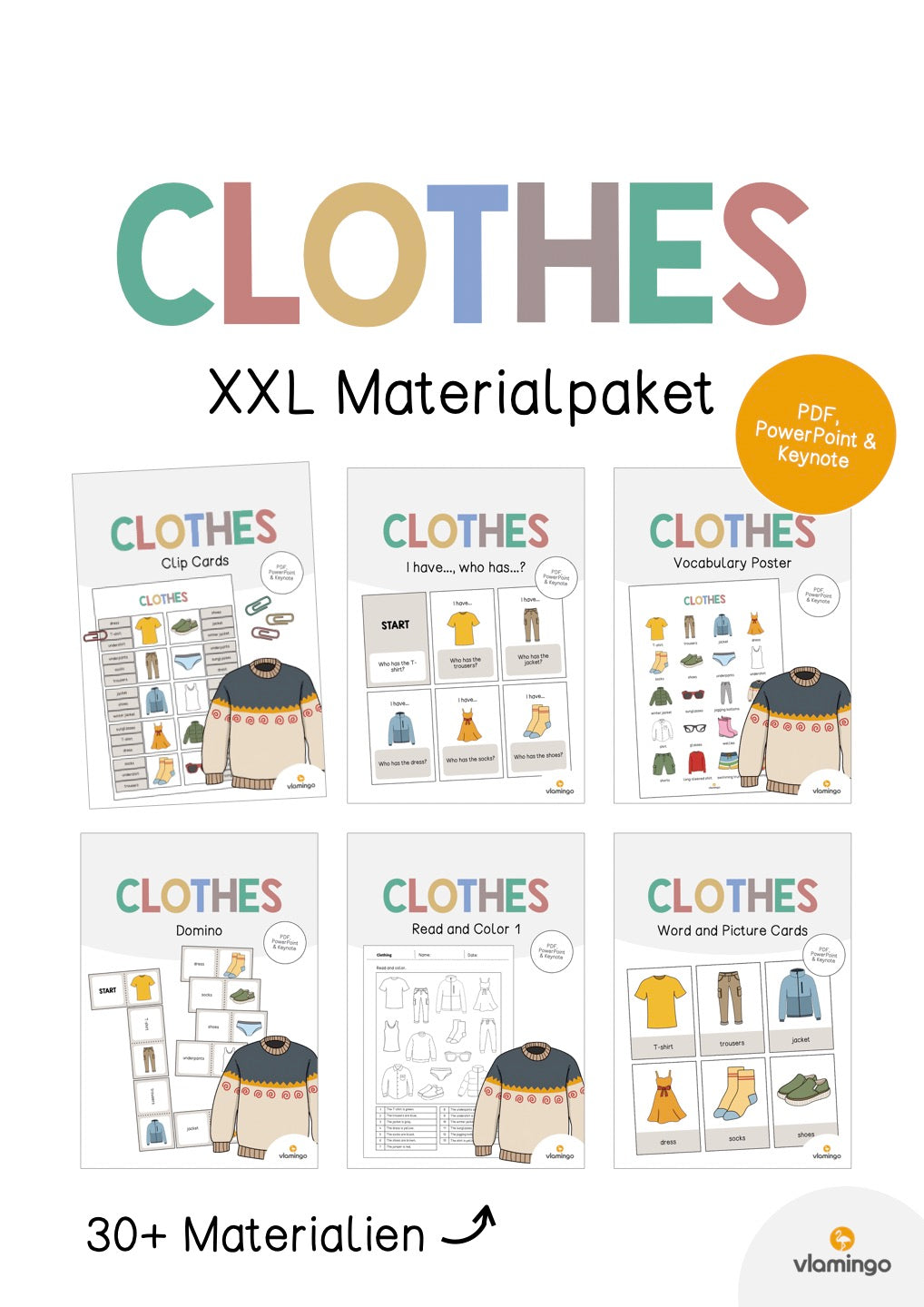 Clothes / Kleidung: XXL Materialpaket für den Englischunterricht