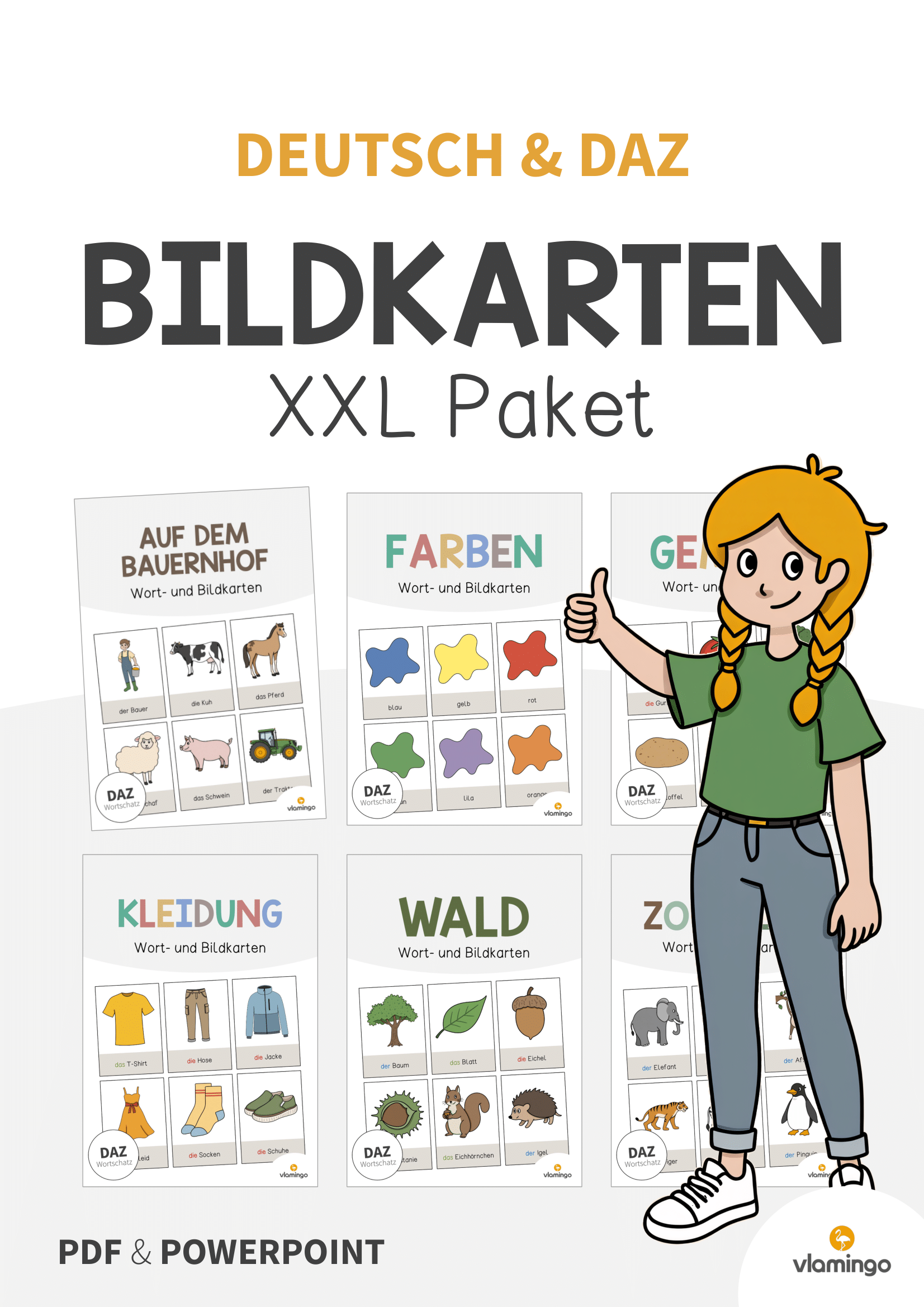 Wort- und Bildkarten: XXL Materialpaket für den DaZ & DaF-Unterricht