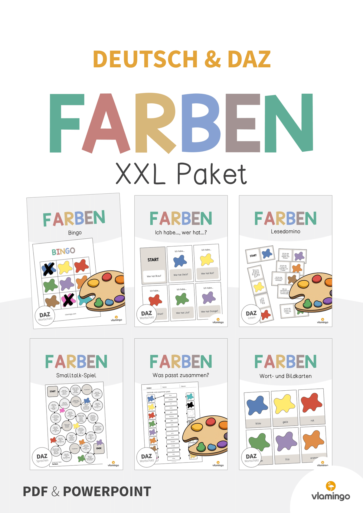 Farben: XXL Materialpaket für DAZ / DAF / Deutsch