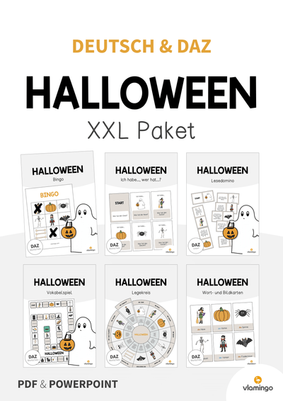 Halloween: XXL Materialpaket für DAZ / DAF / Deutsch