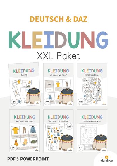Kleidung: XXL Materialpaket für DAZ / DAF / Deutsch
