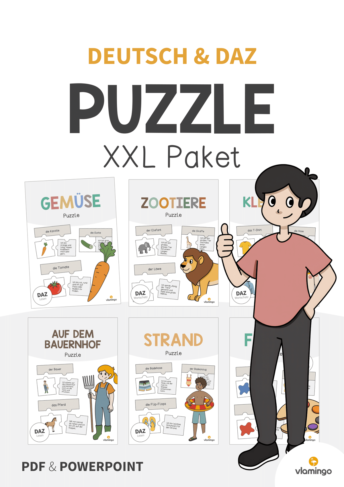 Puzzle: XXL Materialpaket für den DaZ & DaF-Unterricht