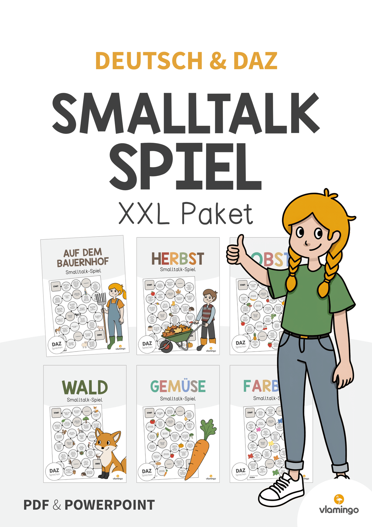 Smalltalk-Spiel: XXL Materialpaket für den DaZ & DaF-Unterricht