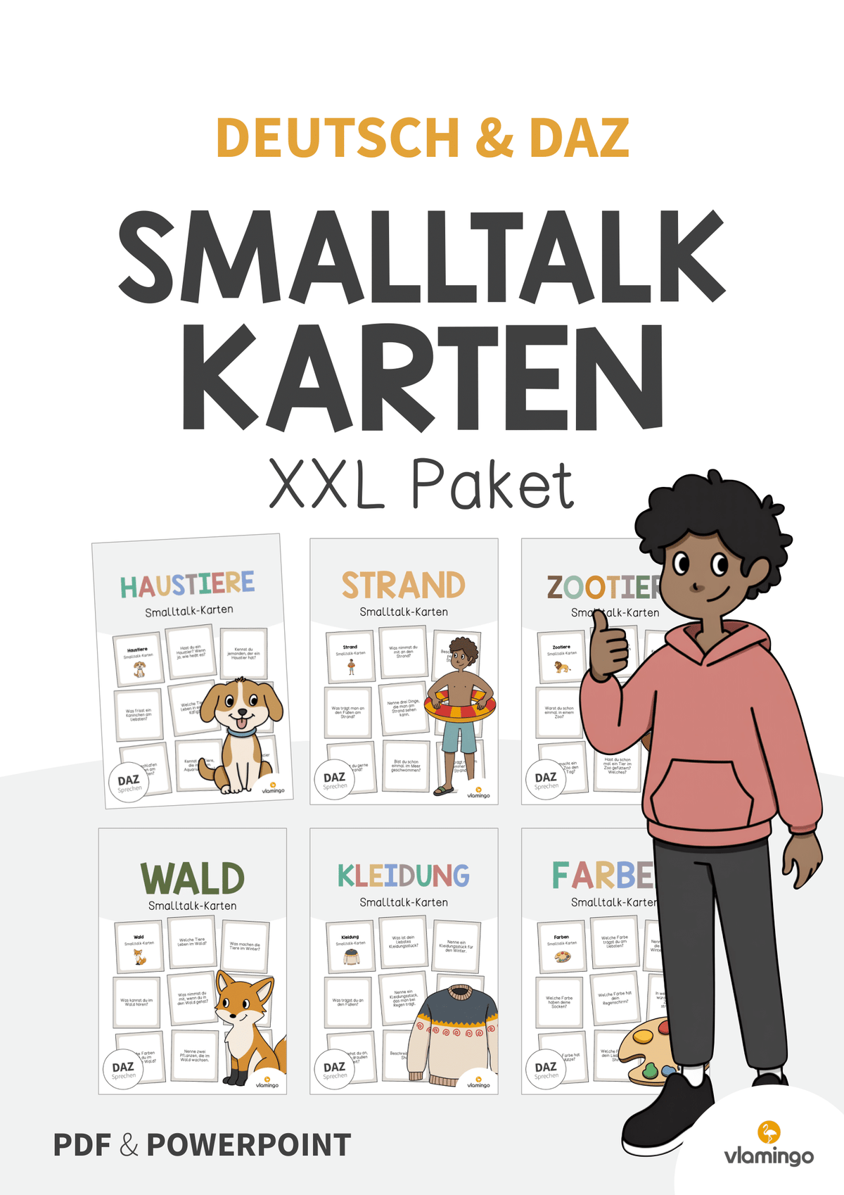 Smalltalk-Karten: XXL Materialpaket für den DaZ & DaF-Unterricht