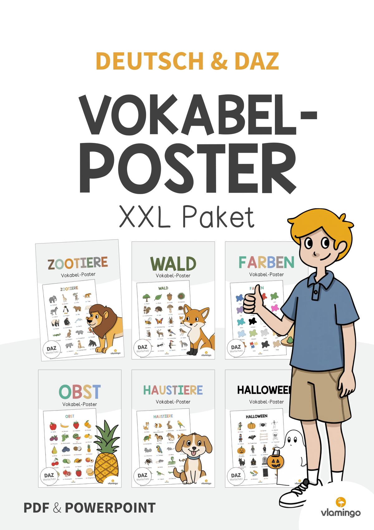 Vokabel-Poster: XXL Materialpaket für den DaZ & DaF-Unterricht