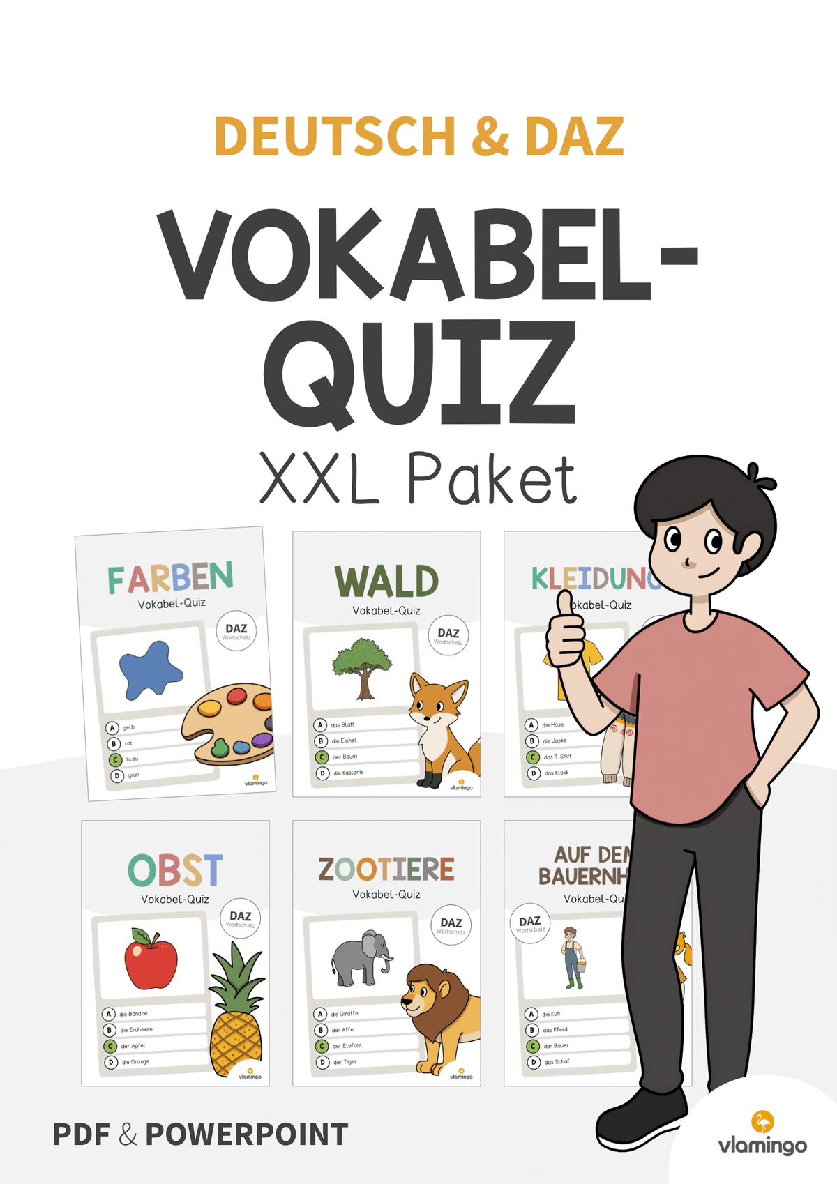 Vokabel-Quiz: XXL Materialpaket für den DaZ & DaF-Unterricht