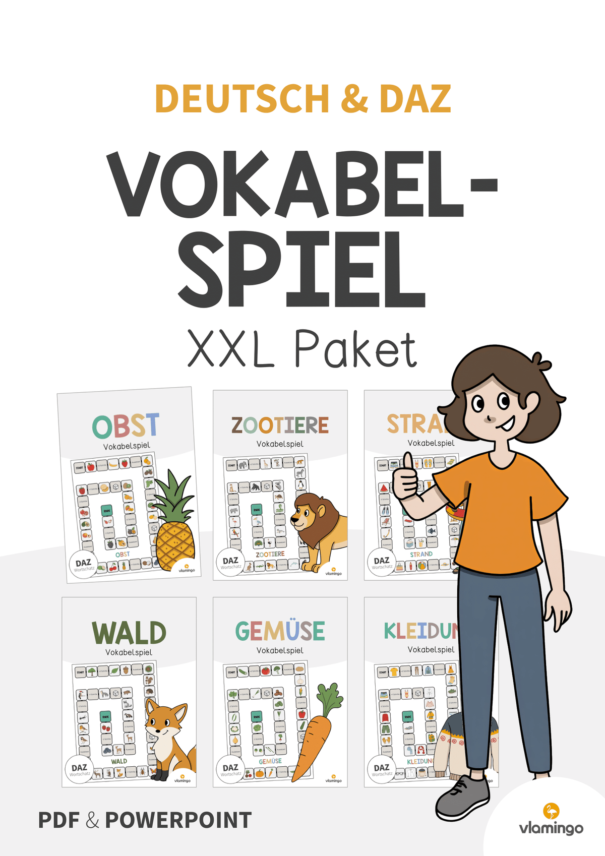 Vokabelspiel: XXL Materialpaket für den DaZ & DaF-Unterricht