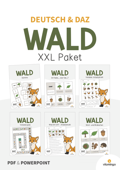 Wald: XXL Materialpaket für DAZ / DAF / Deutsch