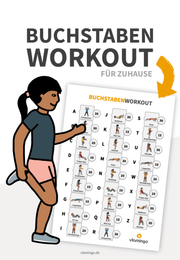 Buchstaben-Workout für Zuhause (Homeschooling) - vlamingo