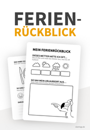 Ferienrückblick - Vorlage zum Ausfüllen und Plaudern