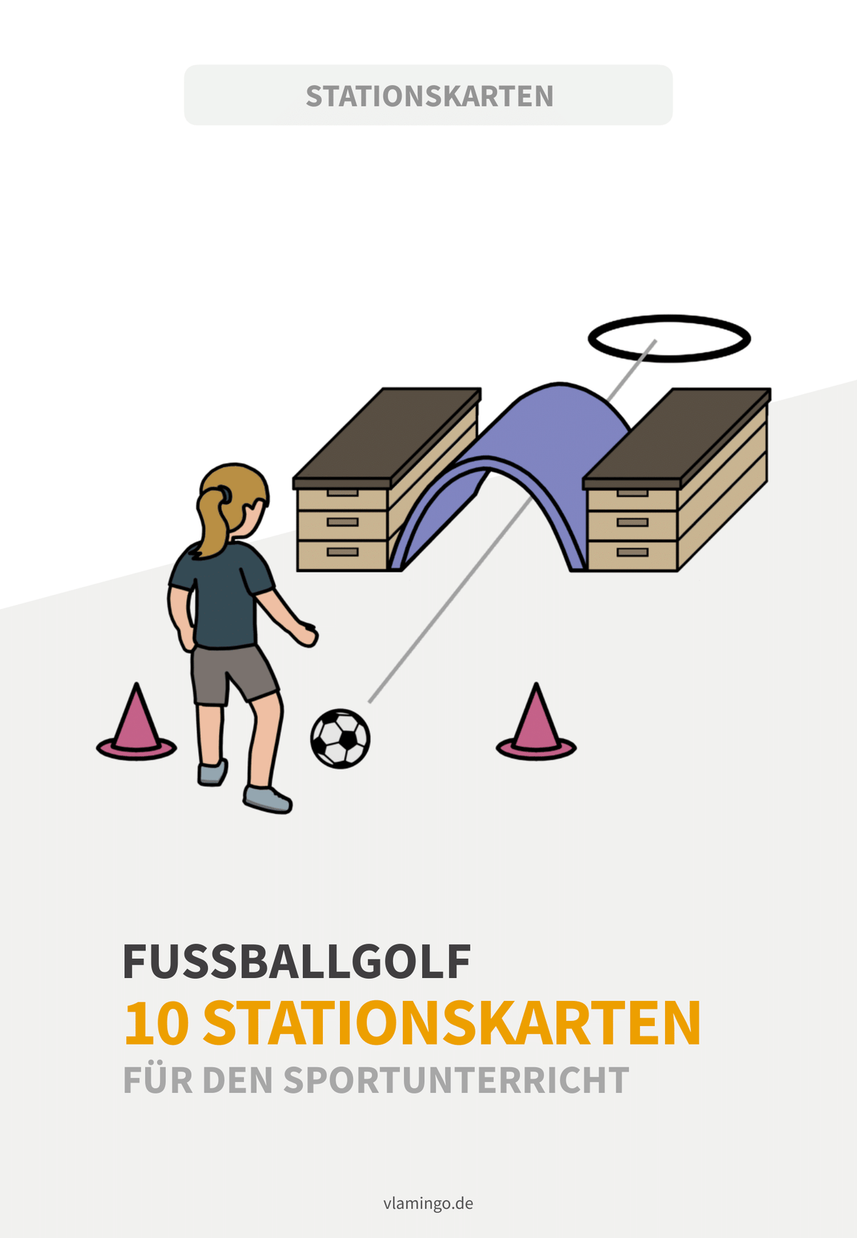 Fußballgolf: 10 Stationskarten für den Sportunterricht