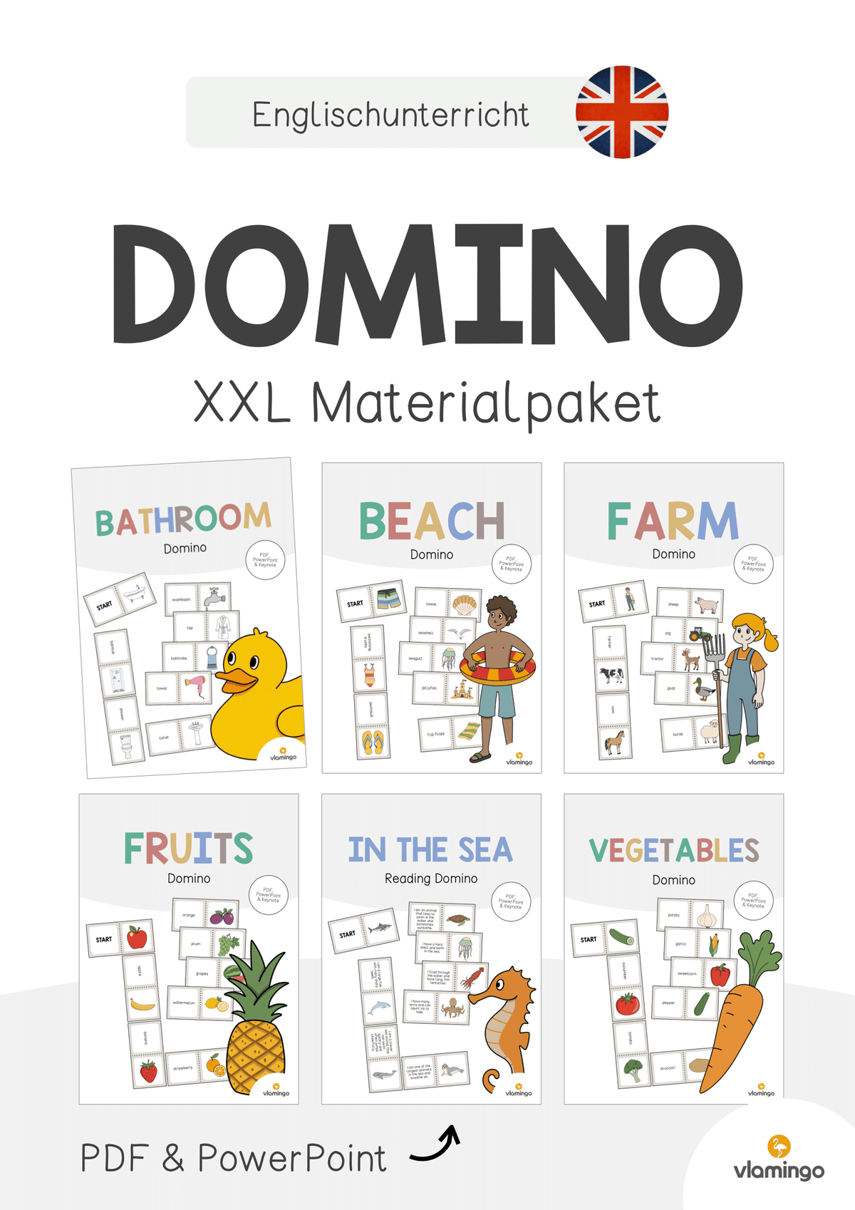 Domino: XXL Materialpaket für den Englischunterricht