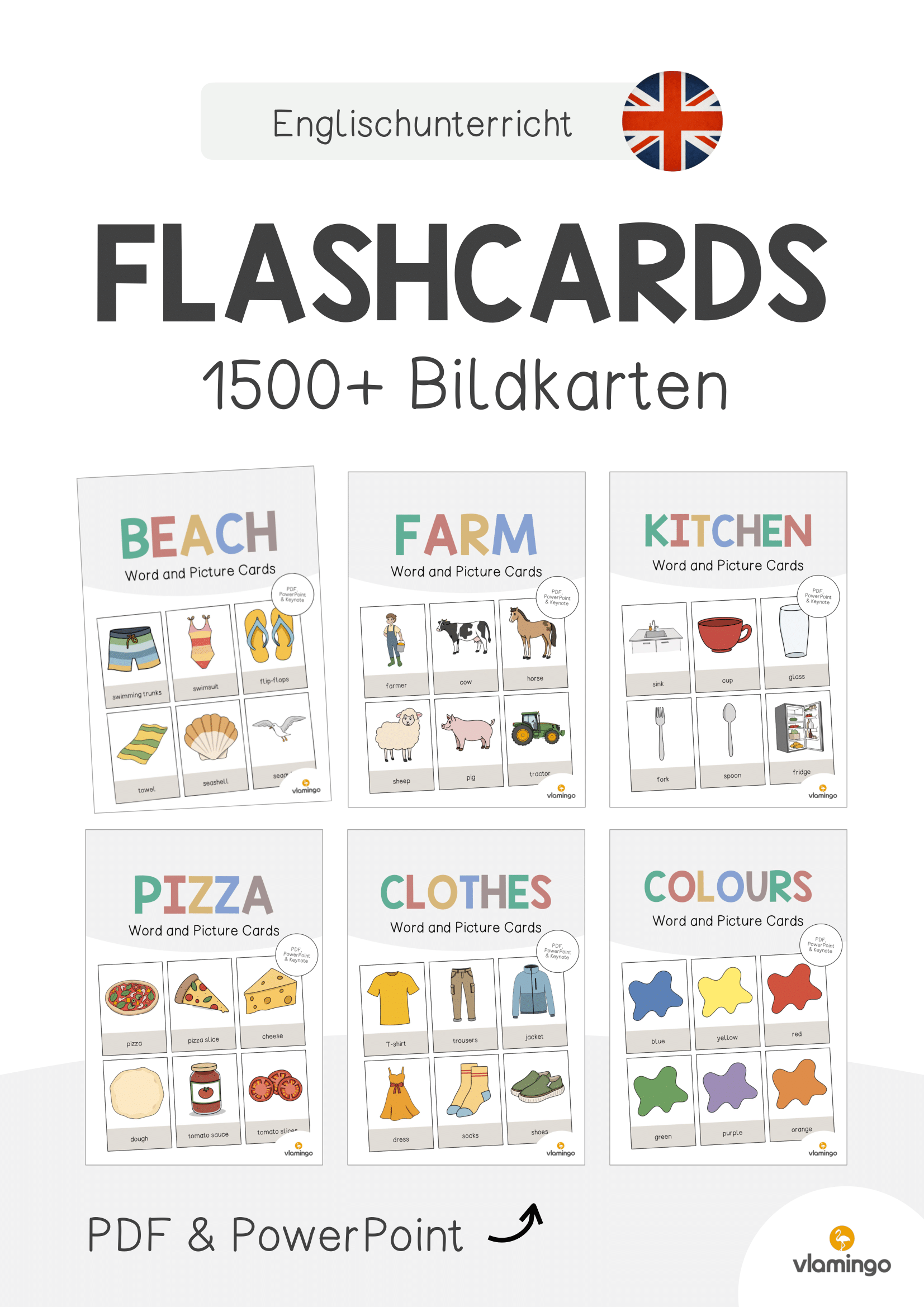Flashcards / Word and Picture Cards: XXL Materialpaket für den Englischunterricht