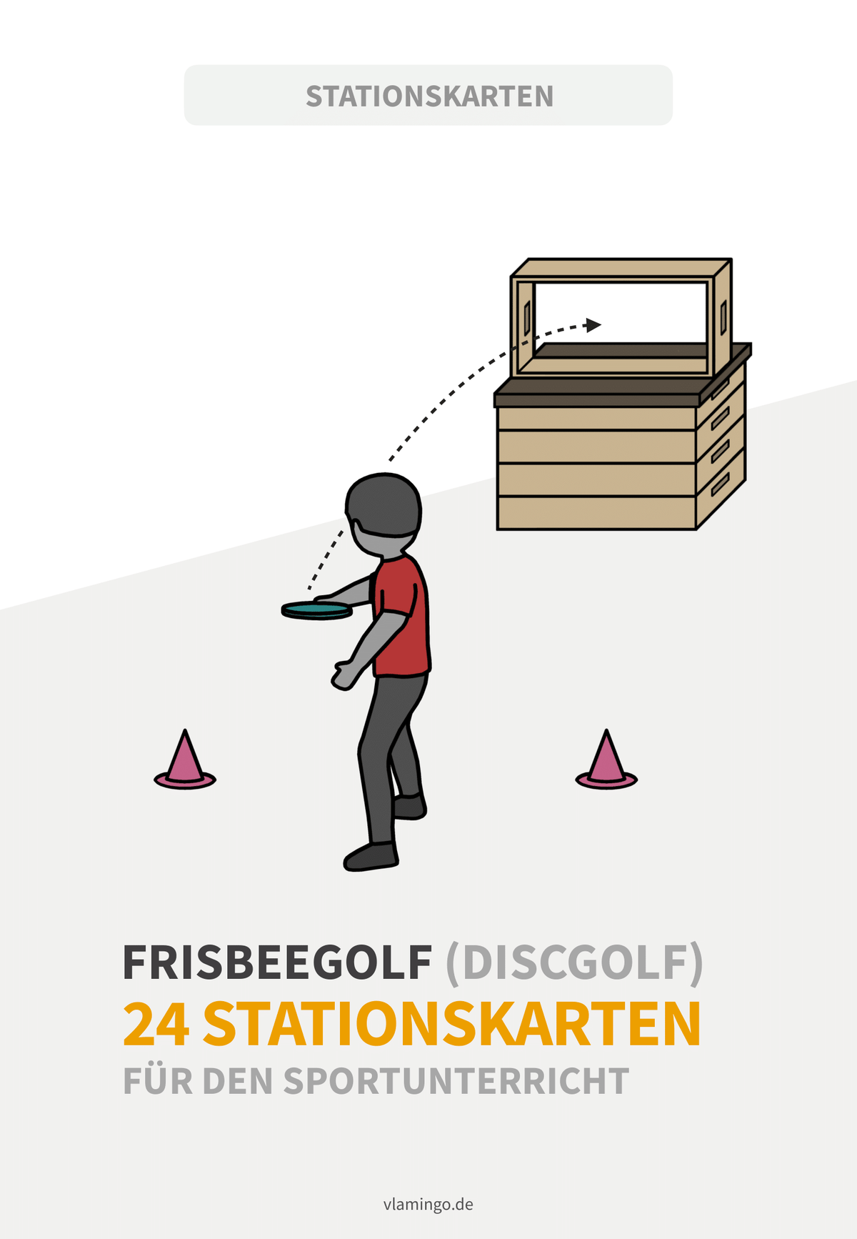 Frisbeegolf (Disc-Golf): 24 Stationskarten für den Sportunterricht