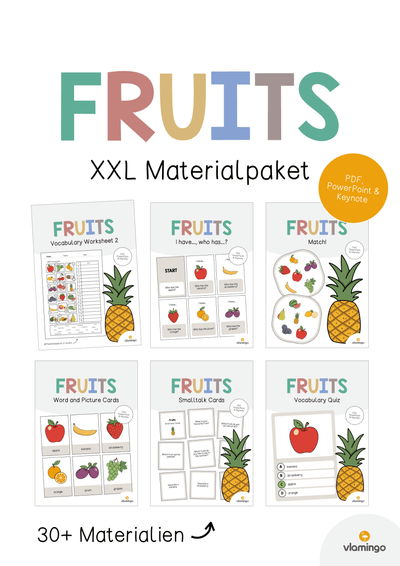 Fruits / Obst: XXL Materialpaket für den Englischunterricht