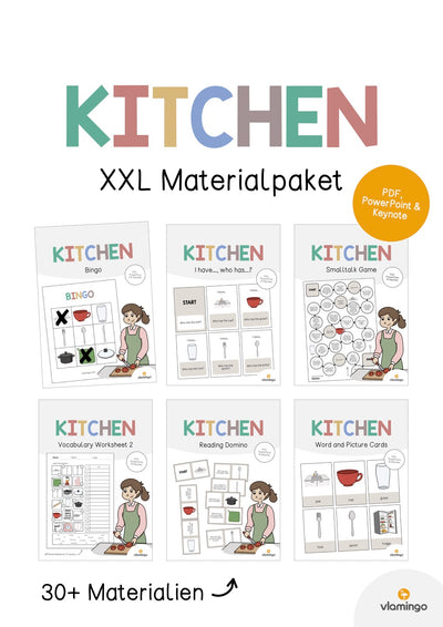 Kitchen / Küche: XXL Materialpaket für den Englischunterricht
