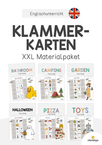 Clip Cards: XXL Materialpaket für den Englischunterricht